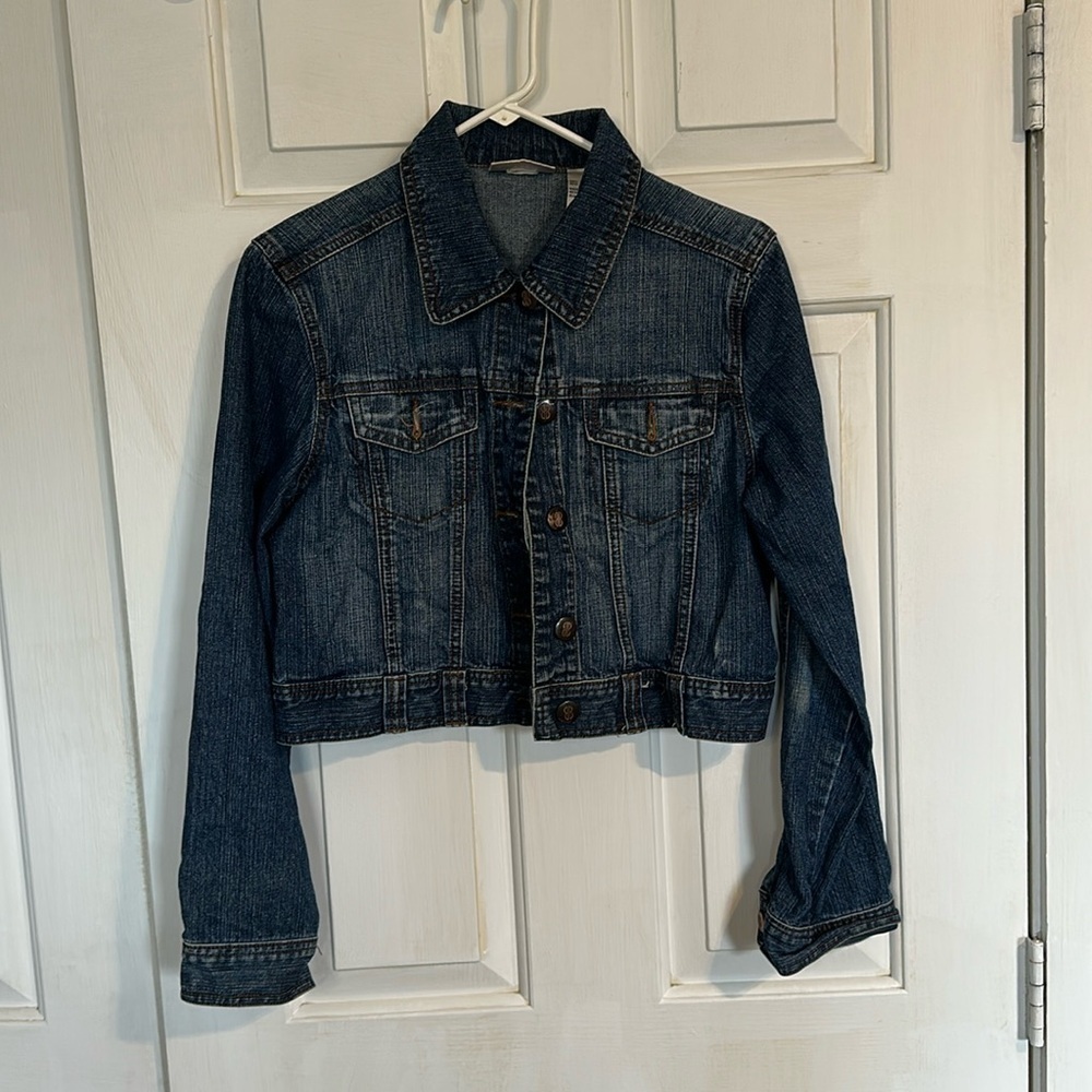 Bill Blass Jeans wear Cropped Jean Jacket size medium